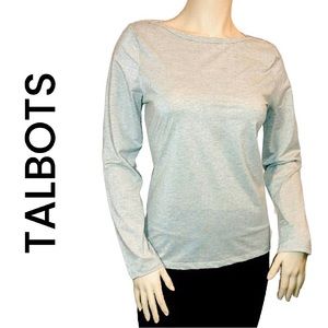 NWT Talbots Shimmering Silver Top Size M